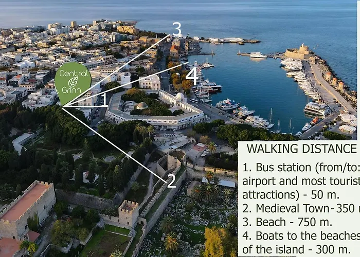 شقة Grinn-in The Heart Of Rhodes,new&stylish!